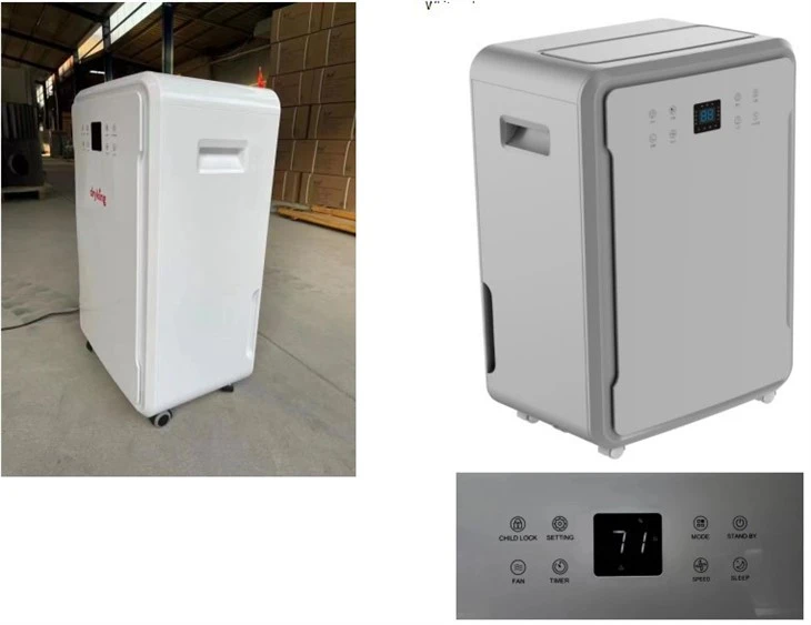 Home Portable Adjustable Humidistat Mini Dehumidifier With Activated Carbon Filter